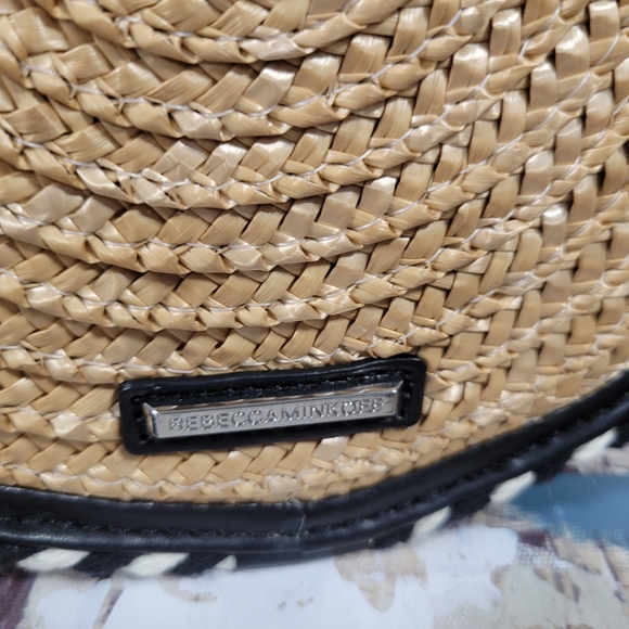 Rebecca Minkoff Straw Circle Cross Body Blue Multi Color Bag - Picture 7 of 16